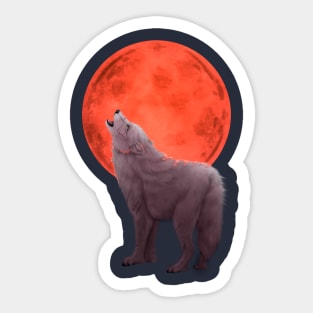 Red Moon Sticker